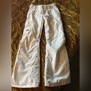 Northface white snow pants xs